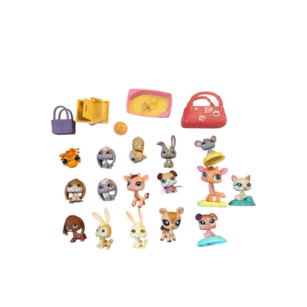Y2K Vintage Kid's LPS Littlest Pet Shop Hasbro LARGE TOY LOT - 1st Gen